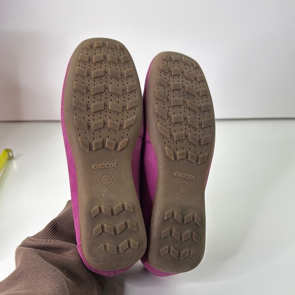 Geox Pink Slip On Loafers with Silver Buckle size 37 ½ - Picture 7 of 11